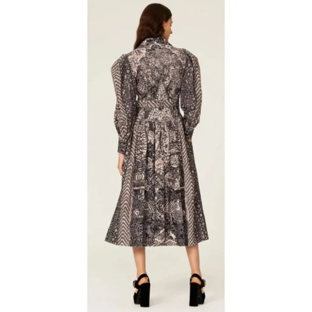 Ulla Johnson Lucinda Puff Sleeve Victorian Inspired Collared Maxi Dress size 2 - Picture 6 of 14